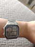 卡西歐（CASIO）復(fù)古小方塊學(xué)生腕表 多功能戶外鋼帶防水手表 AE-1200WHD-1AVDF 曬單實(shí)拍圖