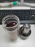 虎牌（TIGER）香港直郵加厚茶水分離透明高硼硅雙層玻璃杯便攜車(chē)載水杯泡茶杯子 本色【加厚玻璃】 300ml 曬單實(shí)拍圖