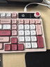 惠普（HP）K500F機(jī)械手感有線鍵盤 靜音多功能旋鈕辦公游戲臺式電腦筆記本通用 粉白色 98配列 曬單實(shí)拍圖