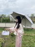 印象城彩膠遮陽(yáng)傘防曬防紫外線(xiàn)太陽(yáng)傘便攜戶(hù)外小巧雙層花傘  幽蘭小花 曬單實(shí)拍圖