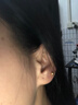 中國黃金小金豆黃金耳釘女999足金耳鉤養(yǎng)耳洞七夕情人節(jié)禮物送女朋友老婆 金重約0.7g【足金耳鉤】 曬單實(shí)拍圖