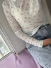 森馬（Semir）長(cháng)袖T恤女設計感滿(mǎn)印修身疊穿2025春季薄透網(wǎng)紗上衣109125101007 曬單實(shí)拍圖