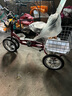 永久（FOREVER）人力三輪車?yán)先四_蹬拉貨代步腳踏老年成人載貨輕便自行車簡易騎行 酒紅色  鋁架 雙輪款 靠背坐墊 14寸 曬單實拍圖