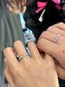 BOEAY小狗的愛情侶對戒足銀999純銀戒指女款男士鐘久久表白結求婚戒指 【免費刻字】小狗的愛情侶戒指 曬單實拍圖