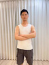 羅蒙3件冰絲背心男10A級抗菌夏季男士無痕薄款休閑運動打底衫跨欄 曬單實拍圖