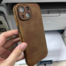 四兄數碼 牛皮適用蘋(píng)果14promax手機殼新款iphone13高檔15奢華真皮軟殼12高級感防摔11個(gè)性全包16保護套XS 棕色 iPhone 14 曬單實(shí)拍圖