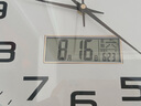 京東京造木語系列電子萬年歷掛鐘掛墻客廳簡約鐘表時鐘35cm/14英寸摩卡棕 曬單實拍圖