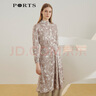 PORTS寶姿女裝 秋冬新品長(zhǎng)袖中長(zhǎng)連衣裙LL9D090LPS031 駝色 L (8) 曬單實(shí)拍圖
