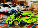 兼容樂高1:18袋裝回力積木車 綠牛賽博兒童益智拼裝積木模型禮物 1:18回力車蘭博基尼袋裝 曬單實拍圖