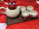 川島屋可愛(ài)茶壺套裝泡茶家用茶杯帶托盤(pán)禮盒新婚新年喬遷生日禮物 【禮盒裝】一壺四杯帶托盤(pán) 曬單實(shí)拍圖