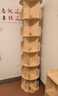 小匠材書架實木旋轉書架落地一體靠墻兒童書柜客廳立式收納置物架六層 曬單實拍圖