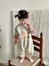 班喜迪嬰兒衣服秋裝嬰幼兒連體衣洋氣女寶寶衛(wèi)衣爬服春秋季超萌外出哈衣 米色 90cm 曬單實(shí)拍圖
