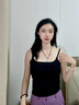 草本初色內(nèi)衣女無(wú)痕胸墊吊帶女上衣女2025新款背心夏外穿文胸罩 黑色  兩件9折 L 【40-60公斤】 曬單實(shí)拍圖