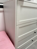 豫獅力鋼制臥室五斗柜置物收納柜客廳靠墻儲物柜鐵皮斗柜床頭床尾抽屜柜 方壓型-白色四斗-寬60cm 曬單實(shí)拍圖