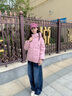 波司登（BOSIDENG）25年新款男女兒童短款5A抗菌4防面料蓬松連帽羽絨服T250246913DS 橡皮粉|1638 160 /80 約 150-160cm 45kg 曬單實(shí)拍圖