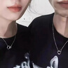 梵吉雅（FJYa）莫比烏斯環(huán)情侶項鏈男女一對鎖骨吊墜生日七夕情人節禮物送男女友 fall in love白金色-女款 曬單實(shí)拍圖