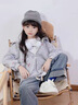 G.DUCKKIDS女童外套春秋款2025新款洋氣兒童秋裝連帽衛(wèi)衣女孩秋季開(kāi)衫上衣潮 灰色外套 160 cm 建議150-160cm10-12歲 曬單實(shí)拍圖