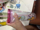 樂扣樂扣（LOCK&LOCK）玻璃杯女耐高溫水杯吸管帶蓋高硼硅杯子雙層大容量咖啡杯 樹莓粉620ml 曬單實拍圖
