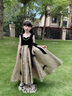思妙星女童禮服輕奢小眾高端鋼琴演奏小提琴主持人管樂(lè)團(tuán)合唱指揮演出服 夜影蝶舞 140 曬單實(shí)拍圖