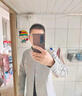 貓人七夕情人節(jié)禮物襯衫男春秋季外套長袖商務(wù)中青年休閑潮流修身襯衣 曬單實拍圖