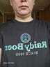 Raidy Boer/雷迪波爾【抗勾絲】男裝2025年夏休閑圓領(lǐng)短袖T恤7116 黑色 L /175/50 曬單實拍圖