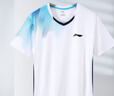 李寧（LI-NING）2025羽毛球T恤透氣速干短袖套裝比賽新款運(yùn)動(dòng)定制上衣團(tuán)購男女 藍(lán)白色T恤 2XL 曬單實(shí)拍圖