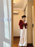 SNYDER WEAR紅色針織開(kāi)衫薄款夏季女裝新款2025外搭短款毛衣外套長(cháng)袖上衣外套 紅色開(kāi)衫 薄款 S 建議75-95斤 曬單實(shí)拍圖