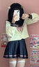 歐維沃水手服jk制服長短袖日系春夏基礎(chǔ)款學(xué)院風(fēng)套裝 短袖+39cm短裙+領(lǐng)結(jié)小野中套裝 XL 曬單實拍圖