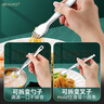 HUYO316不銹鋼輔食剪刀食品級(jí)寶寶嬰兒熟食小剪子廚房可拆卸食物剪刀 316輔食剪+316食品夾+收納盒 曬單實(shí)拍圖