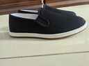 布舍元手工千層底一腳蹬牛筋貼片底艾草老北京布鞋男411-2017 黑色 41  曬單實(shí)拍圖