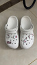 crocs卡駱馳貝雅云彩女士洞洞鞋|208186 白色-100 37/38(240mm) 曬單實(shí)拍圖