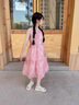 G.DUCKKIDS小黃鴨童裝女童夏裝裙子2025新款兒童夏天雪紡公主裙女大童連衣裙 粉色 140 (建議125-135cm 7-8周歲） 曬單實(shí)拍圖