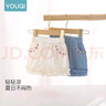 優(yōu)奇女童褲子夏季嬰兒花邊短褲夏新款休閑小童洋氣五分褲寶寶外穿褲子 曬單實拍圖