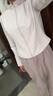 名創(chuàng)優(yōu)品（MINISO）套裝女2025春夏季薄款速干長(zhǎng)袖上衣傘兵褲子一整套搭配防曬運(yùn)動(dòng)裝 淺紫(純色)+紫色(純色) M 160(體重100-115斤) 曬單實(shí)拍圖