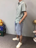 馬克華菲牛仔短褲男士夏季冰絲薄款寬松休閑五分褲潮流外穿中褲子 9837復(fù)古藍(lán)色 XL 曬單實(shí)拍圖