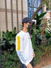 羅蒙男士長(zhǎng)袖T恤春秋季新款假兩件印花圓領(lǐng)套頭衛(wèi)衣純棉男裝衣服 242霧霾藍(lán) XL 曬單實(shí)拍圖