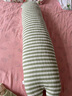 哈陪純棉可愛(ài)抱枕女生睡覺(jué)專(zhuān)用大人側睡夾腿睡覺(jué)床上長(cháng)條枕超軟枕頭男 卡通條紋綠色款【三層紗面料】 含枕芯 1.1米【獨立內膽+可拆洗】 曬單實(shí)拍圖