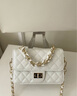 紀詩(shī)哲輕奢品牌包包女包女士單肩包真皮斜挎包送女友老婆生日禮物 白色 曬單實(shí)拍圖
