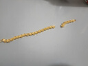 胖東來(lái)同款越南沙金手鏈女款玲瓏金色玫瑰花手環(huán)可調節送閨蜜 與子成悅//金心心相印手鏈2.45克 曬單實(shí)拍圖