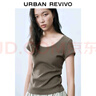 UR2025春季新款女裝時(shí)尚休閑百搭修身短款短袖T恤UWB450017 黑色 M 曬單實(shí)拍圖