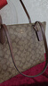 蔻馳（COACH）【官方授權(quán)店】奢侈品女包ZIP30系列托特包單肩手提包送女友禮物 4455IME74卡其棕色配色 曬單實(shí)拍圖