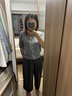 indicia標記25夏新款薄針織衫撞色領柔軟泡泡袖百搭上衣L2B5SY032 灰色 L 曬單實拍圖