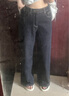 UR2025春季新款女裝復古撞色明線高腰水洗牛仔長褲UWM850023 靛藍 27 曬單實拍圖