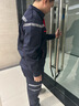 耐帝春秋防靜電工作服套裝男長袖反光工裝加油站中石化工程電工勞保服 【套裝】深藍色-（國標認證） L (170) 【建議120-140斤穿】 曬單實拍圖