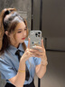 RIK SMITS適用蘋(píng)果16promax手機殼鏡面iphone15新款13/14pro手鏈pro小眾高級感保護套輕奢高級感鑲鉆帶掛繩 漸變銀色羽毛 米妮鏡子-電鍍鏡框+白水晶手鏈繩 iPhone 1 曬單實(shí)拍圖