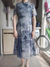 俞兆林（YUZHAOLIN）媽媽夏裝洋氣高貴改良旗袍連衣裙中老年女裝夏季新款國風裙子女裝 綠色 XL  供參考100斤內(nèi) 曬單實拍圖