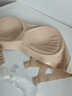浪莎無(wú)肩帶內衣女胸罩薄款透明肩帶小胸聚攏美背2025新款吊帶裙專(zhuān)用 粉底液膚 M （適合75AB） 曬單實(shí)拍圖
