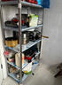 時(shí)光舊巷 廚房置物架落地多層不銹鋼貨架家用儲物架微波爐烤箱收納架子 【5層加粗加厚】長(cháng)70寬30高155 曬單實(shí)拍圖