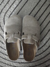 BIRKENSTOCK勃肯德國進口男女款牛皮絨面革軟底Boston包頭拖鞋 灰色窄版560773 36 曬單實拍圖