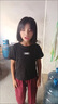 G.DUCKKIDS女童套裝夏季2025新款兒童純棉短袖褲子中大童女孩洋氣兩件套衣服 黑T恤+酒紅褲【黑色】 140 適合130-140cm年齡9-10歲 曬單實(shí)拍圖